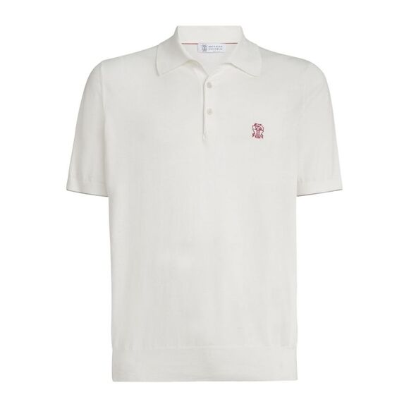 Brunello Cucinelli Men Logo Cotton Polo Shirt